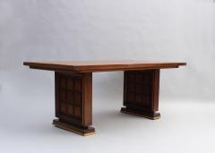 Fine French 1930s Mahogany Dining Writing Table 8 matching chairs available  - 4659291