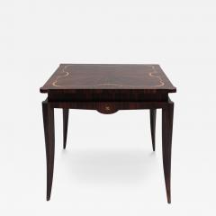 Fine French 1940s Ebony Macassar Game Table - 3918055