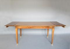 Fine French 1940s Extendable Walnut Dining Writing Table - 3788567