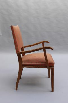 Fine French 1950s Lime Oak Bridge Armchair - 4094287