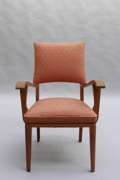 Fine French 1950s Lime Oak Bridge Armchair - 4094288