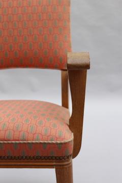 Fine French 1950s Lime Oak Bridge Armchair - 4094293
