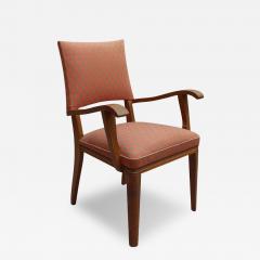 Fine French 1950s Lime Oak Bridge Armchair - 4097595