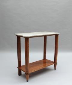 Fine French 1950s Two Tiered Walnut Console - 3614388