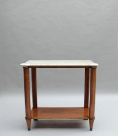 Fine French 1950s Two Tiered Walnut Console - 3614392