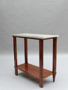 Fine French 1950s Two Tiered Walnut Console - 3614393