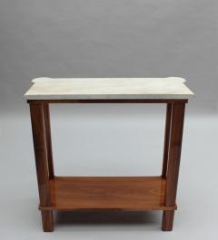 Fine French 1950s Two Tiered Walnut Console - 3614406