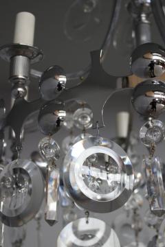 Fine French 1970s Metal and Glass Chandelier - 395617