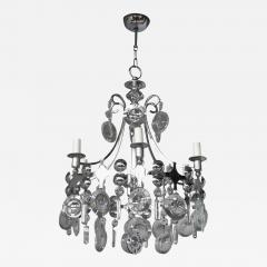 Fine French 1970s Metal and Glass Chandelier - 397469