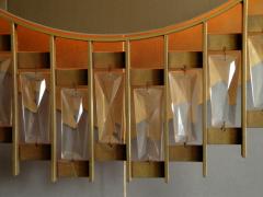 Fine French 1970s Metal and Glass Illuminated Mirror - 4409354