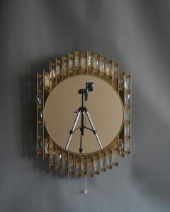Fine French 1970s Metal and Glass Illuminated Mirror - 4409356