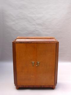 Fine French Art Deco 2 Door Cabinet with Bronze Details - 2399755