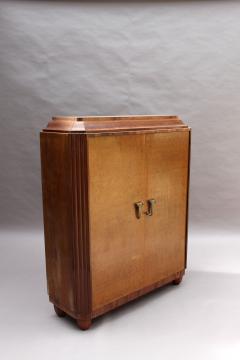 Fine French Art Deco 2 Door Cabinet with Bronze Details - 2399757