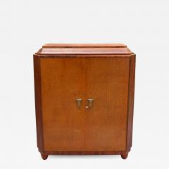 Fine French Art Deco 2 Door Cabinet with Bronze Details - 2400213