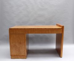 Fine French Art Deco Birch Desk with Chrome Details - 603934