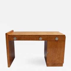 Fine French Art Deco Birch Desk with Chrome Details - 604497
