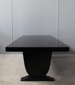 Fine French Art Deco Black Lacquered Dining or Writing Table - 612940