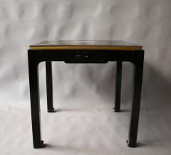 Fine French Art Deco Black Lacquered Game Table - 377918