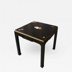 Fine French Art Deco Black Lacquered Game Table - 379287