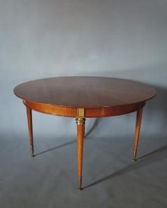 Fine French Art Deco Extendable Walnut Round Table - 4488595