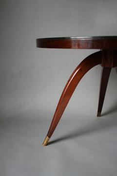 Fine French Art Deco Mahogany Gueridon with an glomis Glass Top - 621222