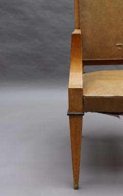 Fine French Art Deco Maple Desk Armchair - 2588980