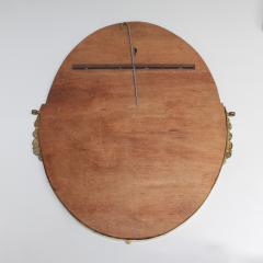 Fine French Art Deco Oval Mirror with a Solid Brass Frame - 4288631