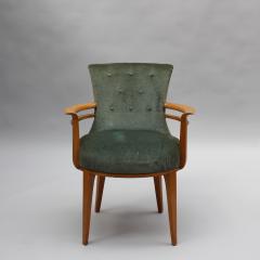 Fine French Art Deco Sycamore Armchair Circa 1940 - 4678531