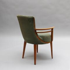 Fine French Art Deco Sycamore Armchair Circa 1940 - 4678535
