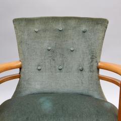 Fine French Art Deco Sycamore Armchair Circa 1940 - 4678539