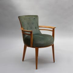 Fine French Art Deco Sycamore Armchair Circa 1940 - 4728981