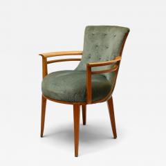 Fine French Art Deco Sycamore Armchair Circa 1940 - 4729051