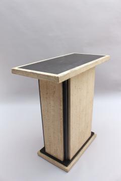 Fine French Art Deco Travertine Pedestal - 2588957