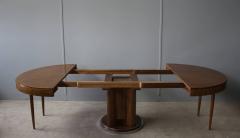 Fine French Art Deco Walnut Round Dining Table - 416880