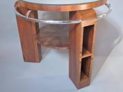 Fine French Art Deco Walnut Two Tiered Gueridon - 369098