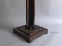 Fine French Art Deco Wooden Base Square Floor Lamp - 388354