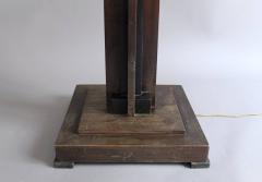 Fine French Art Deco Wooden Base Square Floor Lamp - 388356