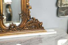 Fine French Carved Four Section Carved Rococo Over the Mantle Or Wall Mirror - 2938979