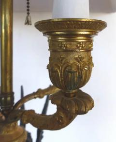Fine French Empire 19th Century Bronze Candelabras Mounted as Lamps Pair - 3513443