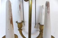 Fine French Empire 19th Century Bronze Candelabras Mounted as Lamps Pair - 3513476