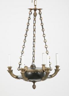 Fine French Empire Style Patinated Gilt Bronze Chandelier - 2117140