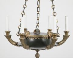 Fine French Empire Style Patinated Gilt Bronze Chandelier - 2117141