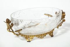 Fine French Japonisme Gilt Bronze Mounted Hand Carved Crystal Centerpiece - 4703484
