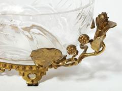 Fine French Japonisme Gilt Bronze Mounted Hand Carved Crystal Centerpiece - 4703492