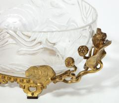 Fine French Japonisme Gilt Bronze Mounted Hand Carved Crystal Centerpiece - 4703495