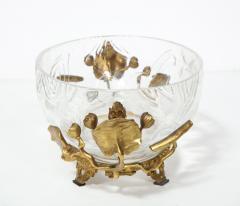 Fine French Japonisme Gilt Bronze Mounted Hand Carved Crystal Centerpiece - 4703572
