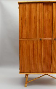 Fine French Mid Century Bamboo Armoire - 2400522