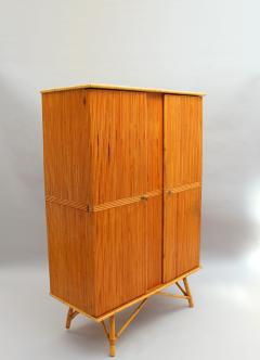 Fine French Mid Century Bamboo Armoire - 2400559