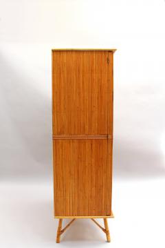 Fine French Mid Century Bamboo Armoire - 2400560