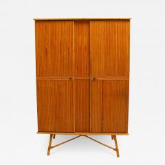 Fine French Mid Century Bamboo Armoire - 2404899